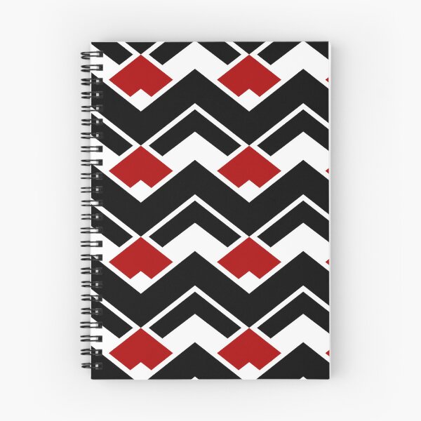 Item preview, Black & Red Layered Repeating Triangles Unlimited Ornaments Pattern designed and sold by Alchemy-A-La-G.