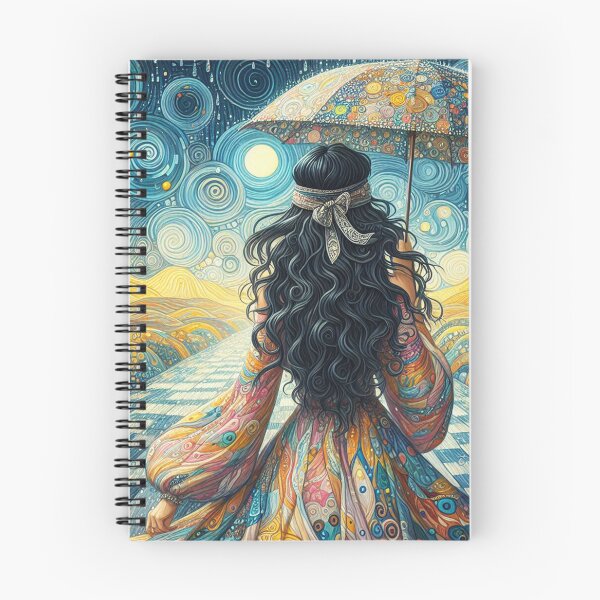 Item preview, Dark Haired Woman with Umbrella designed and sold by HarmonyandSage.