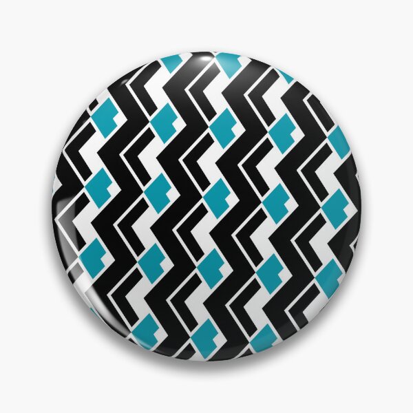 Item preview, Black & Teal Layered Repeating Triangles Unlimited Ornaments Pattern designed and sold by Alchemy-A-La-G.