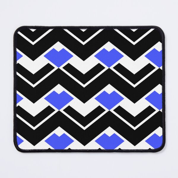 Item preview, Black & Blue Layered Repeating Triangles Unlimited Ornaments Pattern designed and sold by Alchemy-A-La-G.