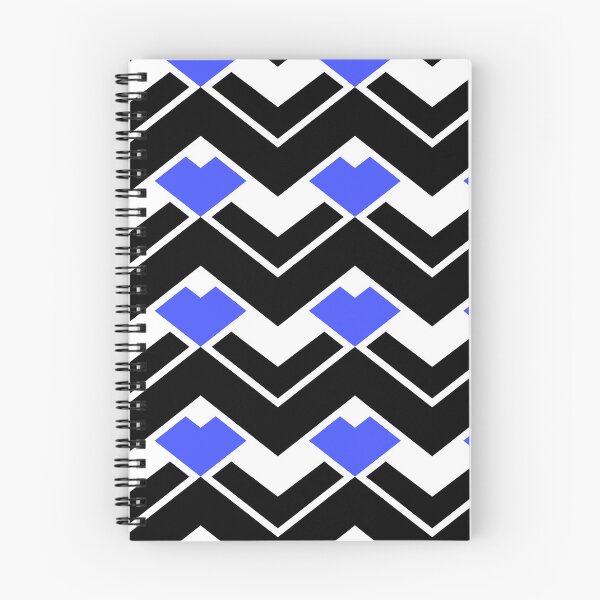Item preview, Black & Blue Layered Repeating Triangles Unlimited Ornaments Pattern designed and sold by Alchemy-A-La-G.