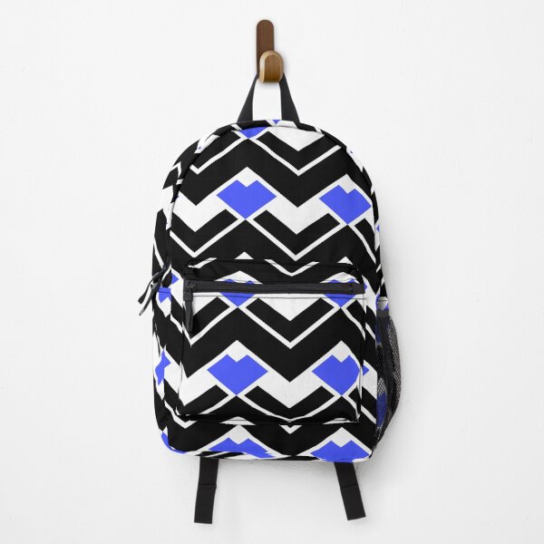 Item preview, Black & Blue Layered Repeating Triangles Unlimited Ornaments Pattern designed and sold by Alchemy-A-La-G.