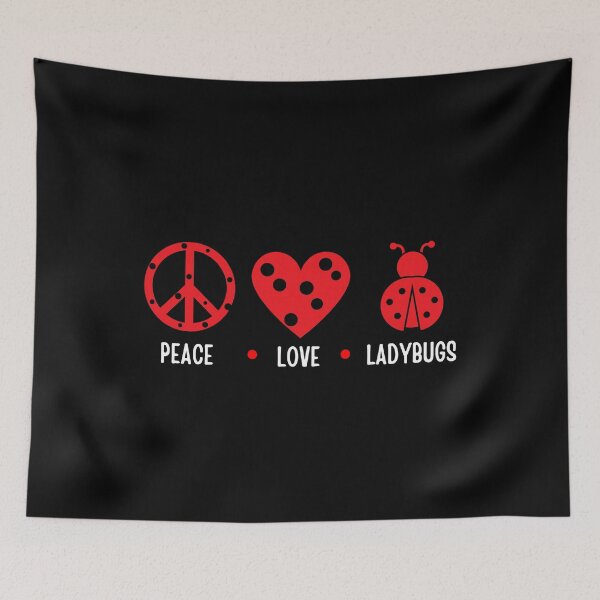 Item preview, Love peace Ladybugs graphic designed and sold by MumMadeDesigns.