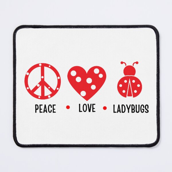 Item preview, Peace love Ladybugs graphic designed and sold by MumMadeDesigns.