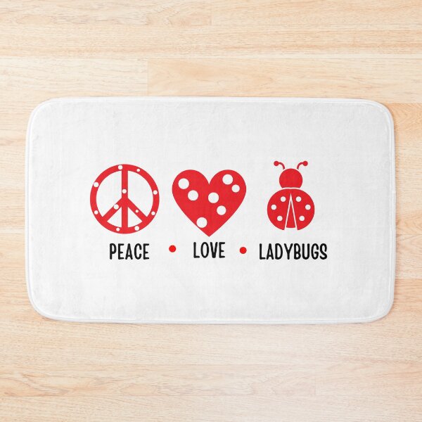 Item preview, Peace love Ladybugs graphic designed and sold by MumMadeDesigns.