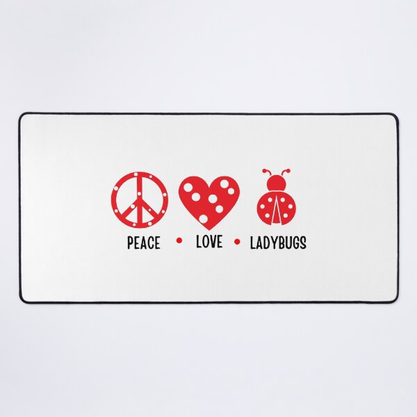 Item preview, Peace love Ladybugs graphic designed and sold by MumMadeDesigns.