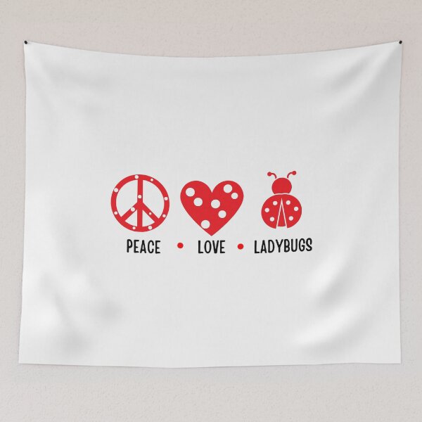 Item preview, Peace love Ladybugs graphic designed and sold by MumMadeDesigns.