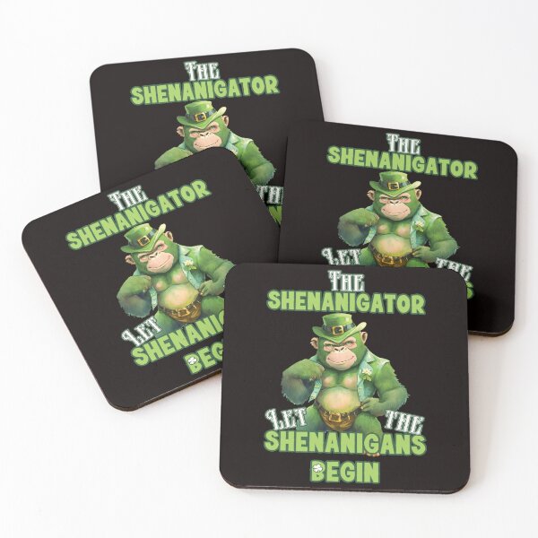 Item preview, The Shenanigator Let the Shenanigans Begin New Reworked Version Big Irish Gorilla with Piercing Green Eyes designed and sold by JoyOfHopeStore.