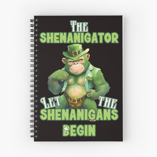 Item preview, The Shenanigator Let the Shenanigans Begin New Reworked Version Big Irish Gorilla with Piercing Green Eyes designed and sold by JoyOfHopeStore.
