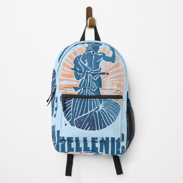 Item preview, boho linoleum print style traditional Hellenic fabric pattern design designed and sold by ironpalette.