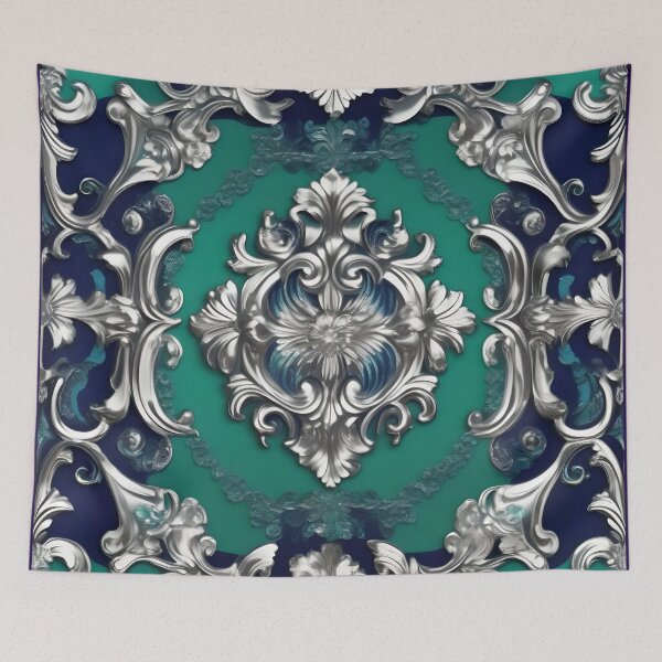 Item preview, Ocean Green & Silver Baroque designed and sold by DesignsByPrnces.
