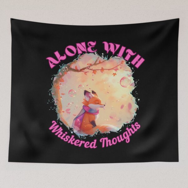 Item preview, Alone with Whiskered Thoughts. fox foxes designed and sold by FoxVibes.