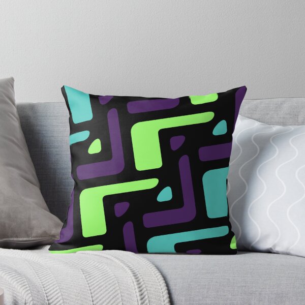 Item preview, Green & Purple Seamless Alternating African Unlimited Ornaments Pattern designed and sold by Alchemy-A-La-G.