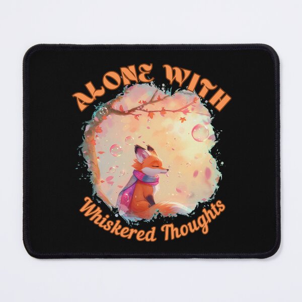 Item preview, Alone with Whiskered Thoughts. fox watercolor designed and sold by FoxVibes.