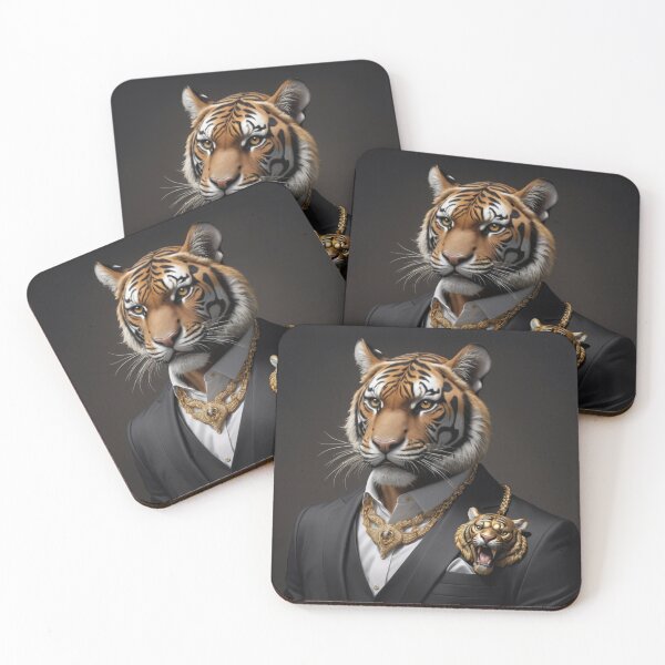Item preview, Gold Tiger Portrait designed and sold by Lazoni.