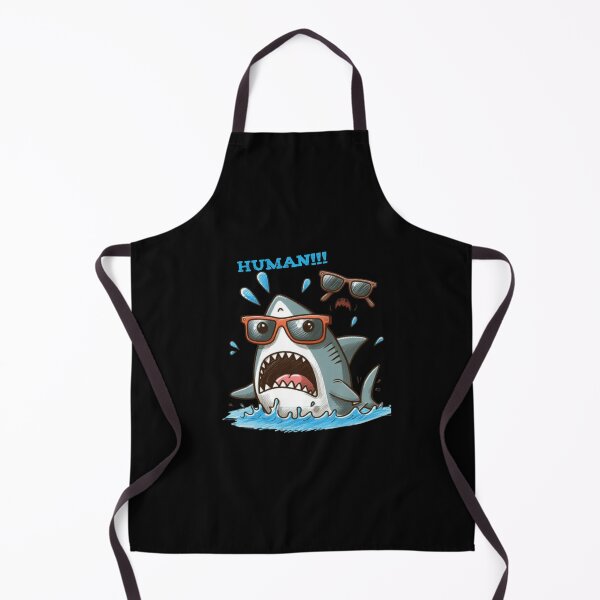 Aperçu de l'œuvre Requin amusant qui a peur en voyant un humain créée et vendue par PapelesaColor.