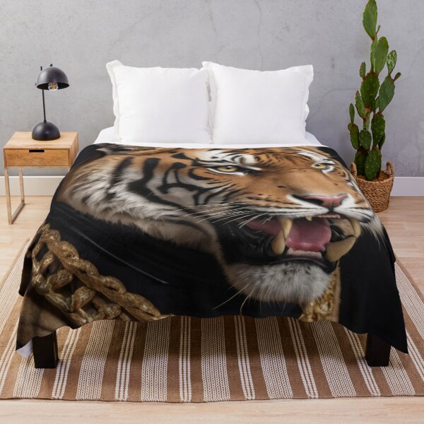 Item preview, Gold Tiger Portrait designed and sold by Lazoni.
