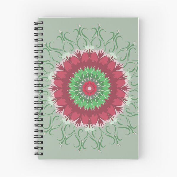 Item preview, Pomegranate bloom tile designed and sold by DruidOcelotArt.