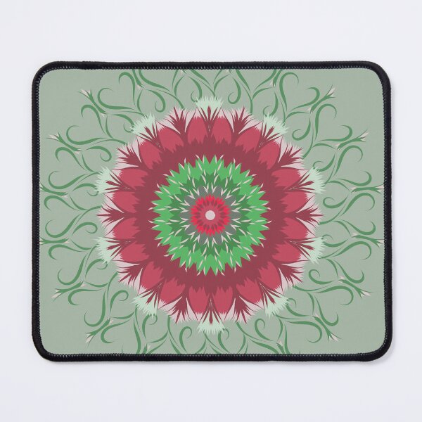 Item preview, Pomegranate bloom tile designed and sold by DruidOcelotArt.