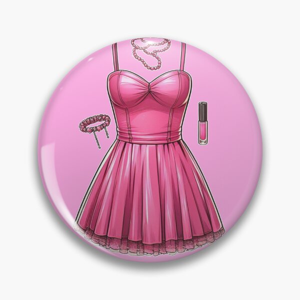 Artikelvorschau, Rosa Cocktailkleid - Modezeichnung entworfen und verkauft von AmberRoseWrites.