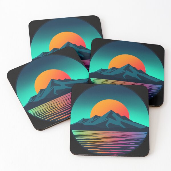 Item preview, Hypercolorful Circular Mountain Landscape designed and sold by art-by-soma.