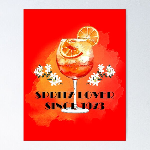 Item preview, Spritz Lover 1973, watercolor, aperol, artwork designed and sold by Numbers-Art.