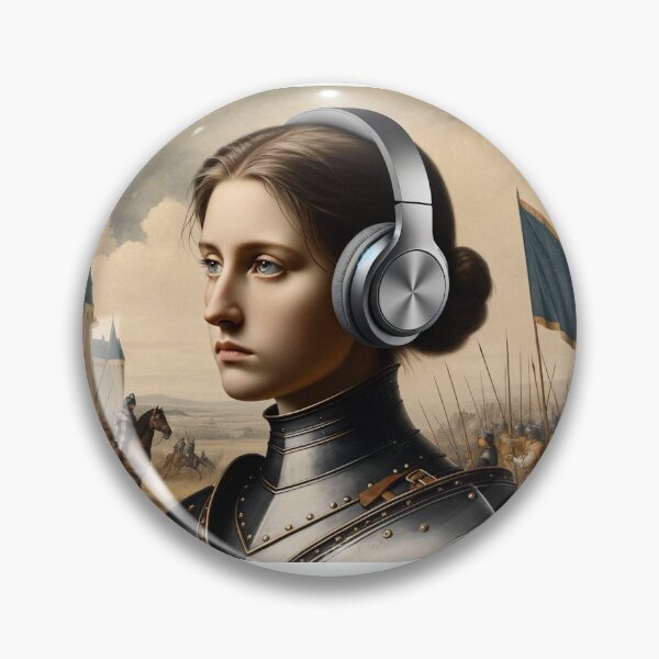 Item preview, Joan of Arc with Headphones designed and sold by Lane L. Mälkin Design.