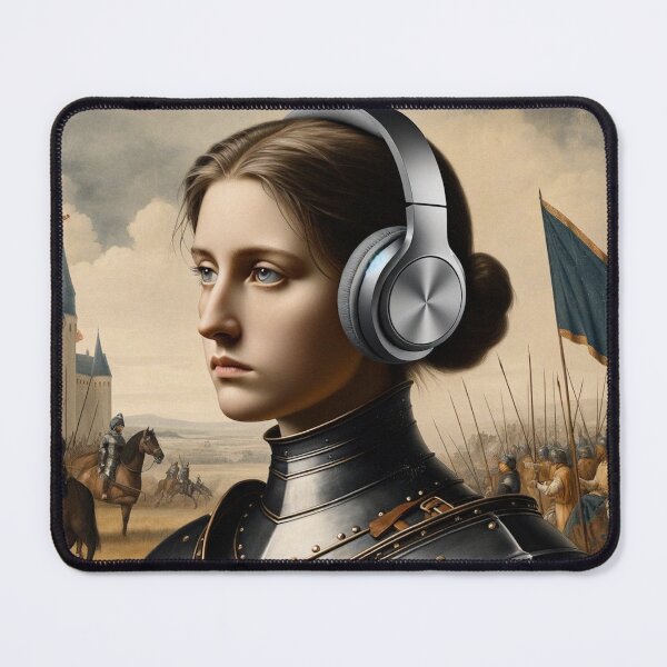 Item preview, Joan of Arc with Headphones designed and sold by Lane L. Mälkin Design.