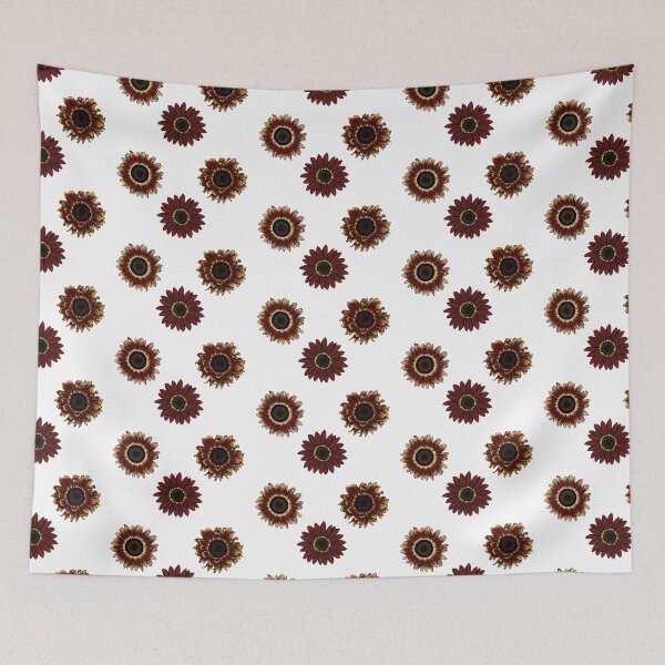 Item preview, Red Yellow Burgundy Autumn Sunflower Pack Set designed and sold by Moon Dog Art.
