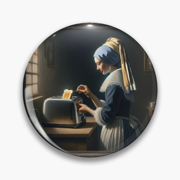 Item preview, Girl with a Pearl Earring and a Pop-Up Toaster designed and sold by Lane L. Mälkin Design.