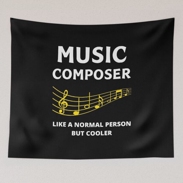 Item preview, Music composer like a normal person but cooler designed and sold by annoying-shirts.