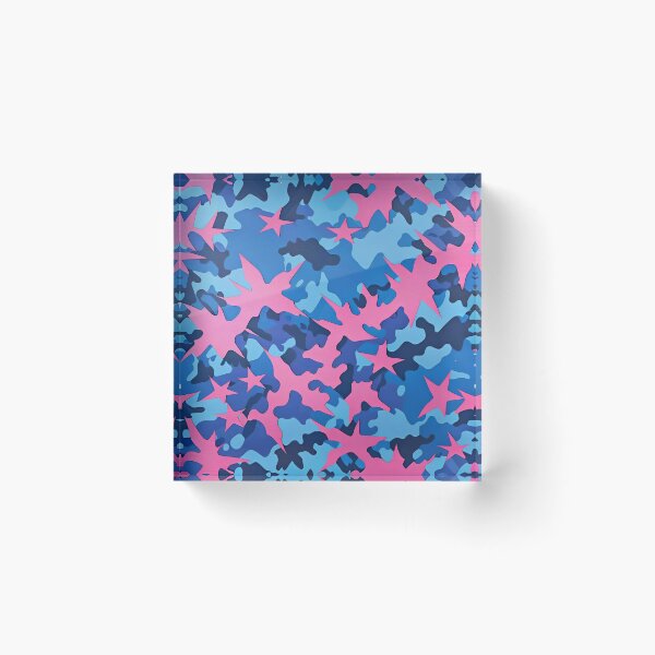 Item preview, Pink Blue Camouflage Pattern designed and sold by TheArtOfPat.