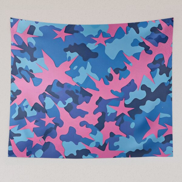 Item preview, Pink Blue Camouflage Pattern designed and sold by TheArtOfPat.