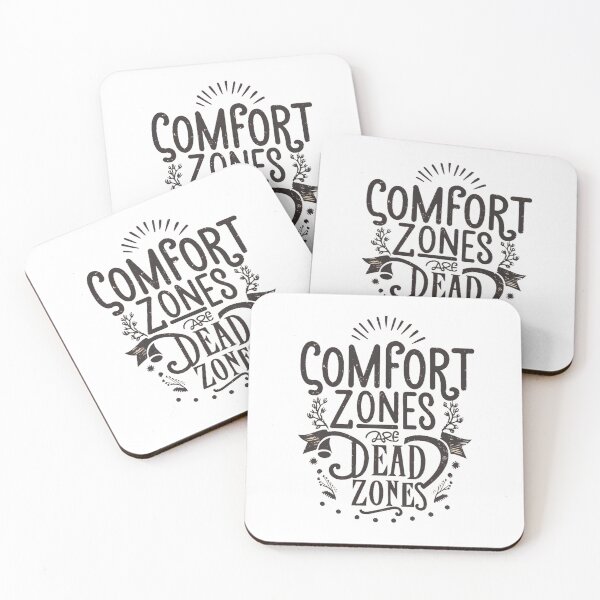 Item preview, 'Comfort Zones Are Dead Zones' Logo Font Design Quote designed and sold by WatermelonPink.