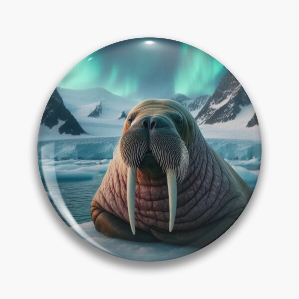 Item preview, Frosty Sentinel - Walrus in Arctic Watch designed and sold by ProgressMagnet.