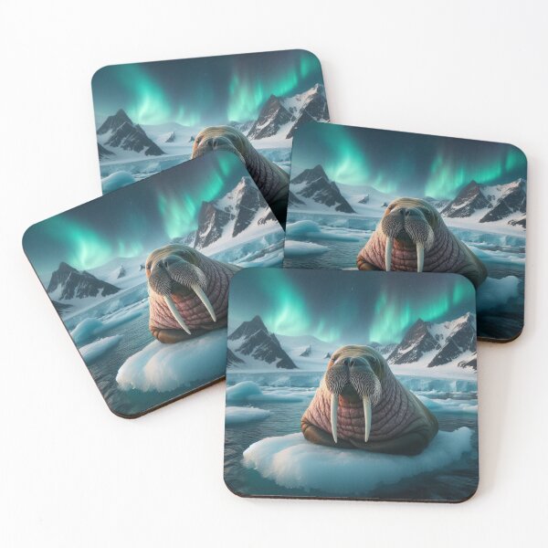 Item preview, Frosty Sentinel - Walrus in Arctic Watch designed and sold by ProgressMagnet.