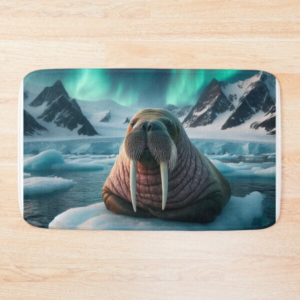 Item preview, Frosty Sentinel - Walrus in Arctic Watch designed and sold by ProgressMagnet.