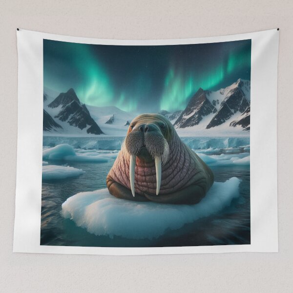 Item preview, Frosty Sentinel - Walrus in Arctic Watch designed and sold by ProgressMagnet.