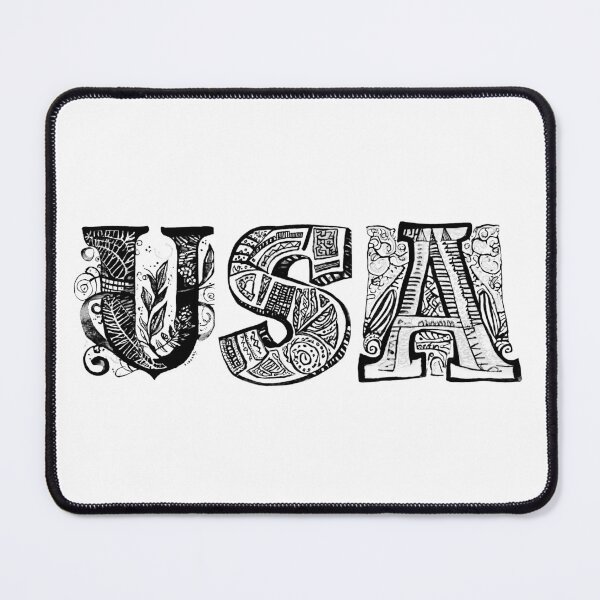 Item preview, blac white USA Doodle Design - Vibrant and Rich Illustration designed and sold by ironpalette.
