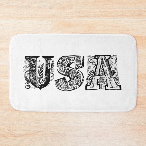 Item preview, blac white USA Doodle Design - Vibrant and Rich Illustration designed and sold by ironpalette.