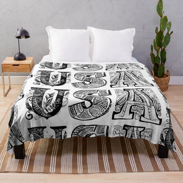 Item preview, blac white USA Doodle Design - Vibrant and Rich Illustration designed and sold by ironpalette.
