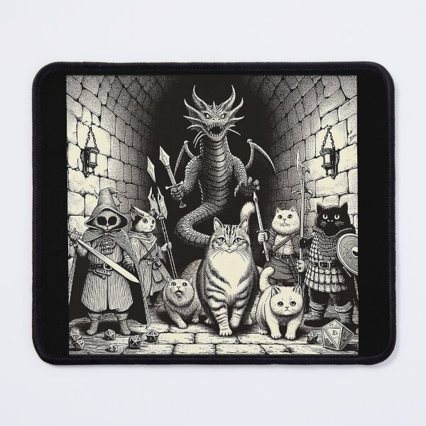 Item preview, DUNGEONS AND DRAGONS ROLEPLAYING RPG ADVENTURE CATS designed and sold by CinemaObscura.