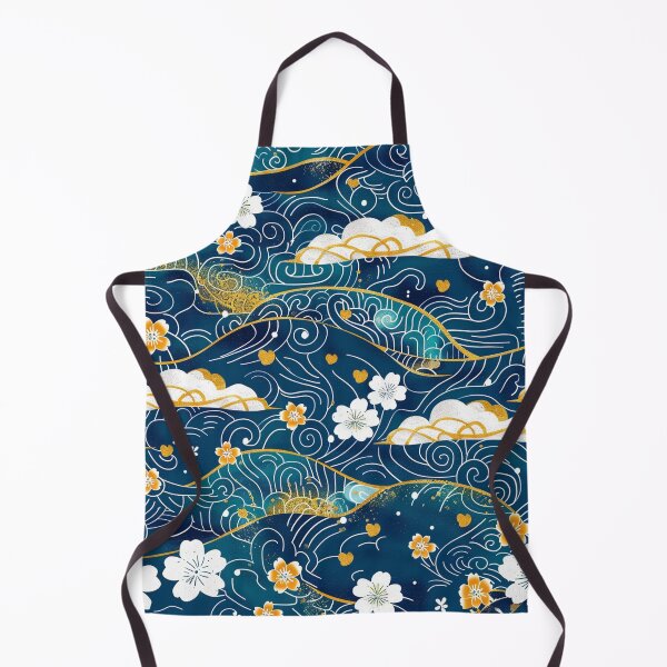 Item preview, Dancing Flowers on Seigaiha Waves designed and sold by chi3-jp.