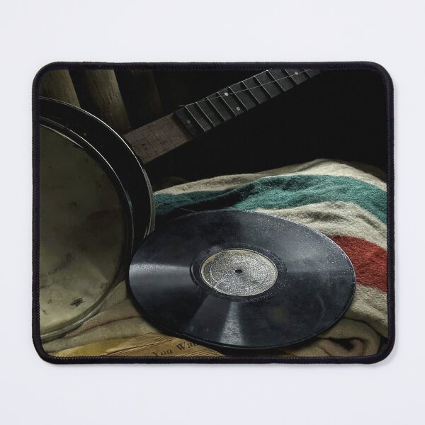 Item preview, Nostalgic Retro Vintage Music Vinyl Record, Banjo, and Wool Blanket  designed and sold by Kizzydesign.