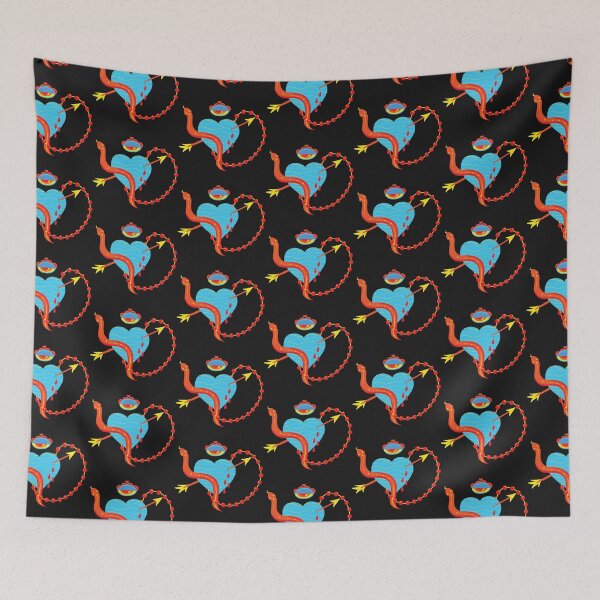 Item preview, Funky love heart with snake designed and sold by pinkyfish1010.