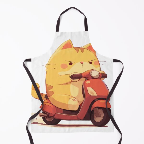 Item preview, Cat Riding Scooter Cartoon  designed and sold by Bwittaya.