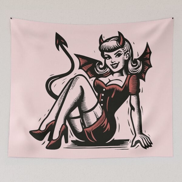 Item preview, Retro Devil Girl designed and sold by Texterns.