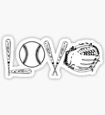 Pegatina CAMISETA DEL AMOR DEL BÉISBOL DE BÉISBOL TAZA DE CAFÉ Y ETIQUETAS