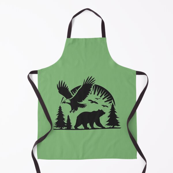 Item preview, Bear and Eagle Silhoutte| Wild Animals | Silhoutte Animals designed and sold by SnuggleSafari.