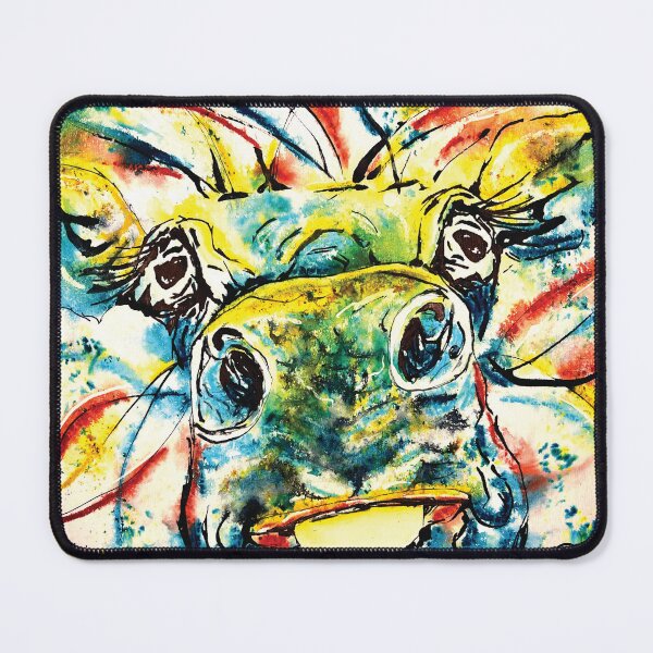 Item preview, Kooky Kreatures 'Cora: The Yellow Cow' Caricature Print — Art by Paquita designed and sold by Art-by-Paquita.
